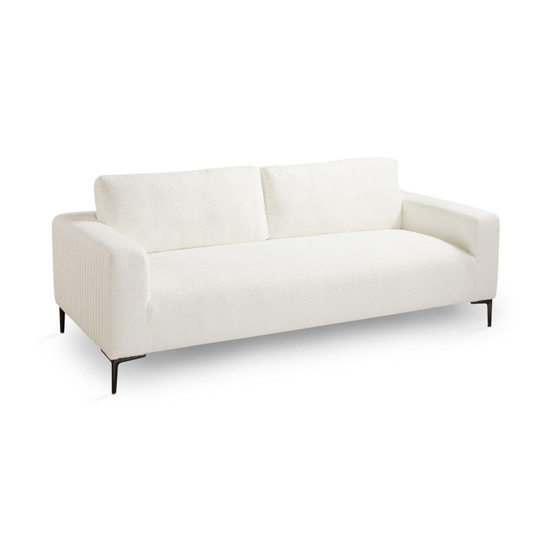 1. "Franco Sofa: White Boucle - Luxurious and comfortable seating option"