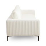 4. "White Boucle Franco Sofa - Plush cushions for ultimate relaxation and support"