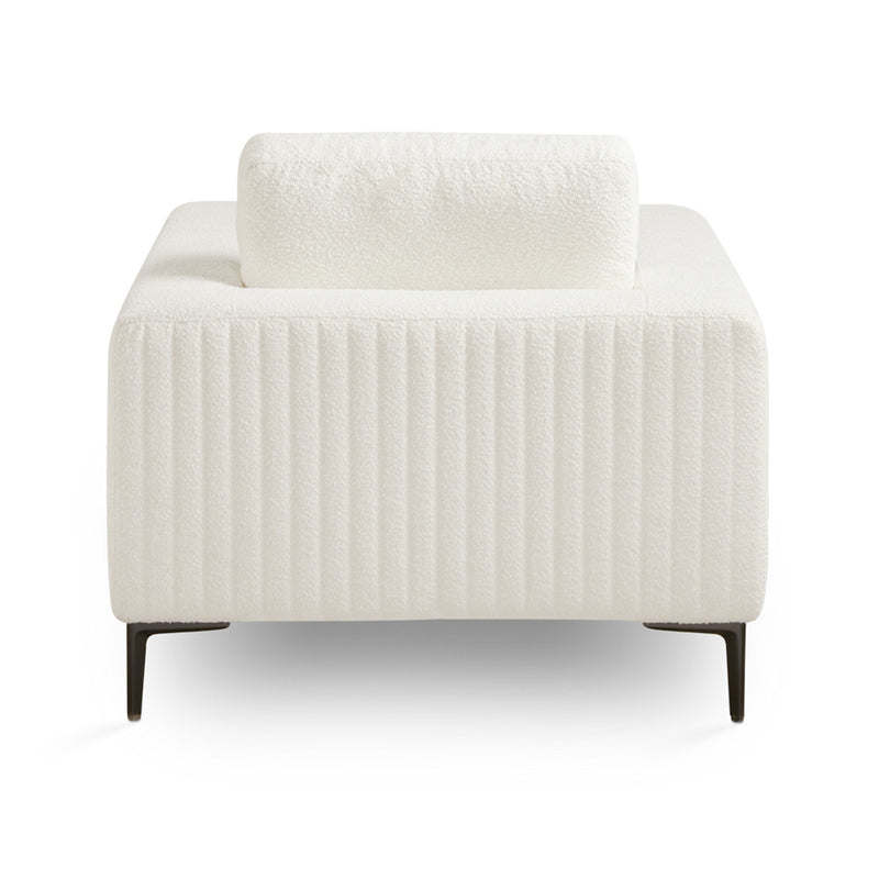 7. "Franco Accent Chair in White Boucle - Create a cozy and inviting atmosphere in your living room"