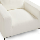 5. "Franco Accent Chair: White Boucle - Luxurious seating option for modern interiors"