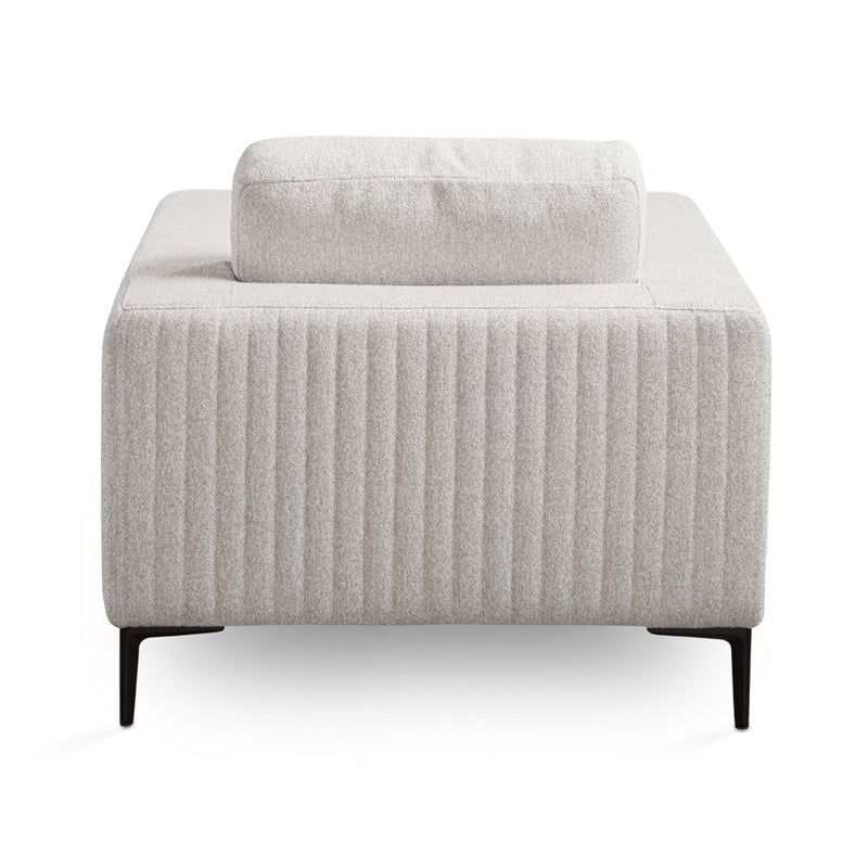 7. "Franco Accent Chair in Grey Linen - Add a touch of sophistication to your living room"