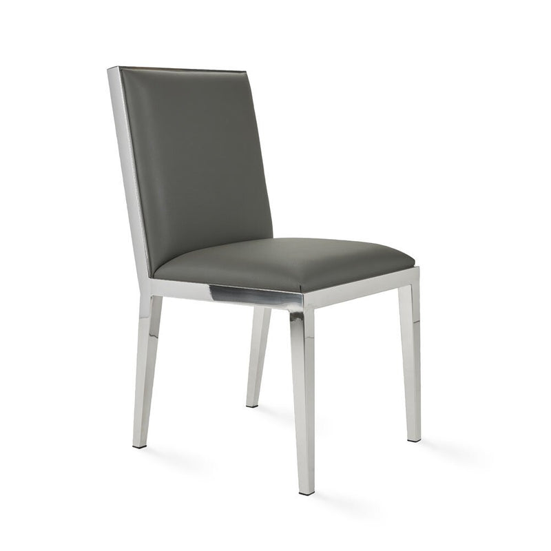 1. "Emario Dining Chair: Grey Leatherette - Sleek and modern design"