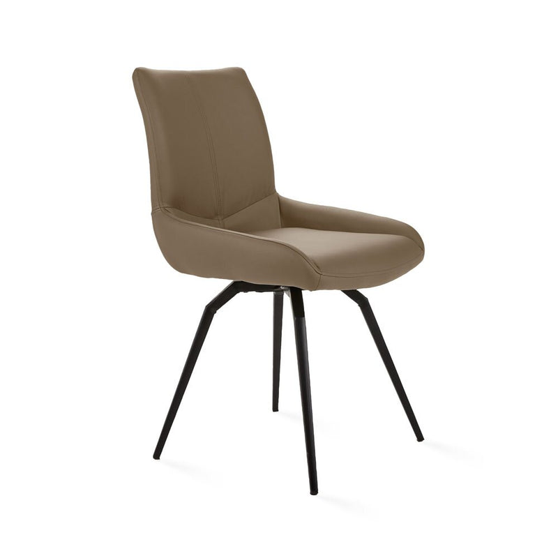 1. "Nona Swivel Chair: Taupe Leatherette - Stylish and Comfortable Seating Option"