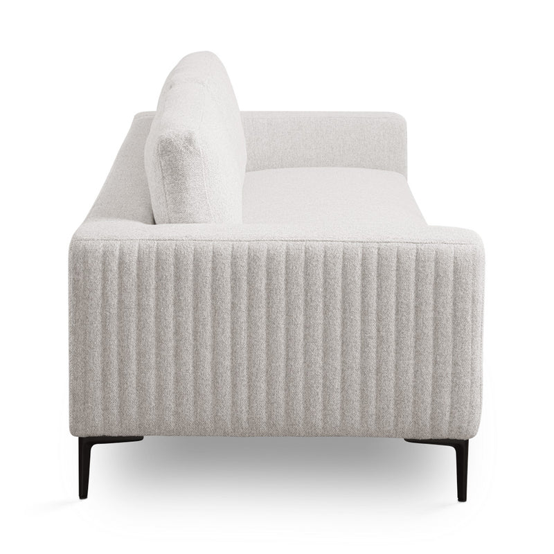 3. "Franco Sofa in Grey Linen - Relax and unwind in this plush seating solution"