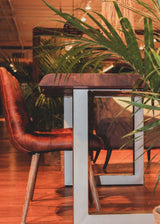 6. "Versatile Vinegar Matte Taj Dining Table - suitable for both casual and formal dining occasions"