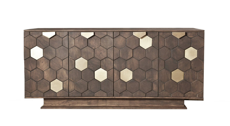 1. "Bailey Sideboard - Cocoa Brown with ample storage space"