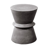 1. "Concrete Hourglass Side Table - Dark Grey: Sleek and modern accent piece for any living space"