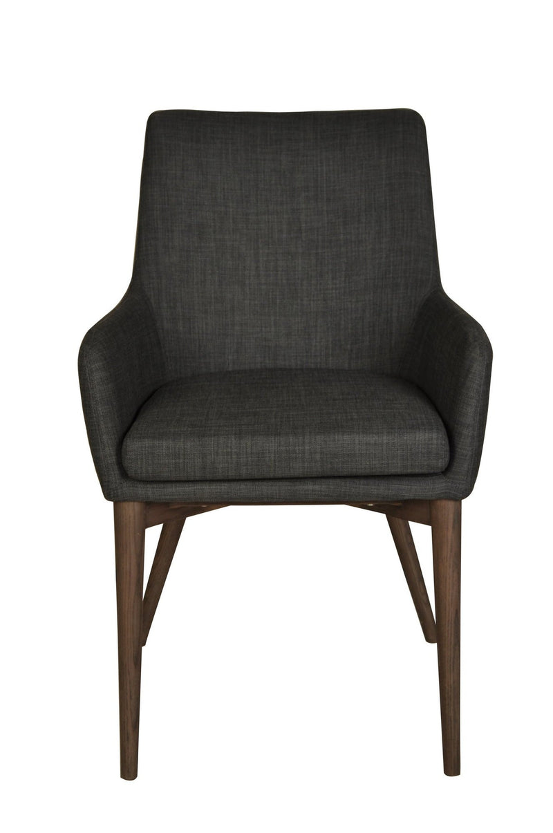 2. "Elegant Fritz Arm Dining Chair - Dark Grey for modern interiors"