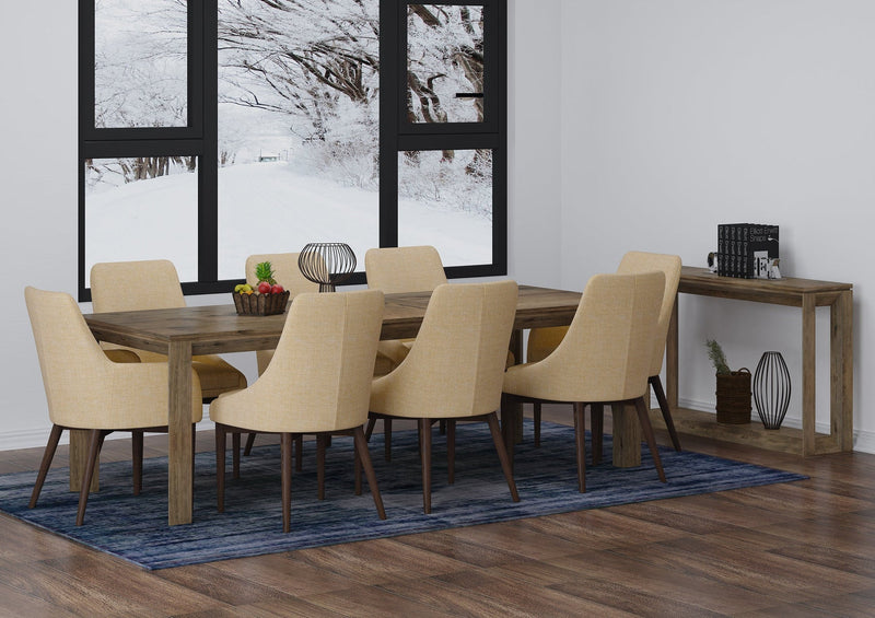 9. "Fritz Side Dining Chair – Beige featuring a sleek and minimalist silhouette"