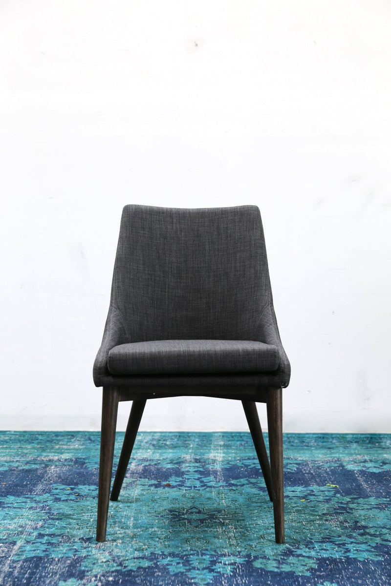 9. "Fritz Side Dining Chair - Dark Grey with easy-to-clean fabric"