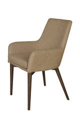 3. "Medium-sized beige Fritz Arm Dining Chair for stylish dining spaces"