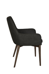 4. "Dark Grey Fritz Arm Dining Chair - perfect for contemporary dining spaces"