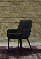 7. "Durable Fritz Arm Dining Chair - Dark Grey with high-quality upholstery"