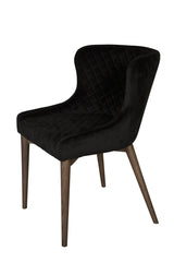 1. "Mila Dining Chair - Black Velvet with comfortable cushioning and sleek design"