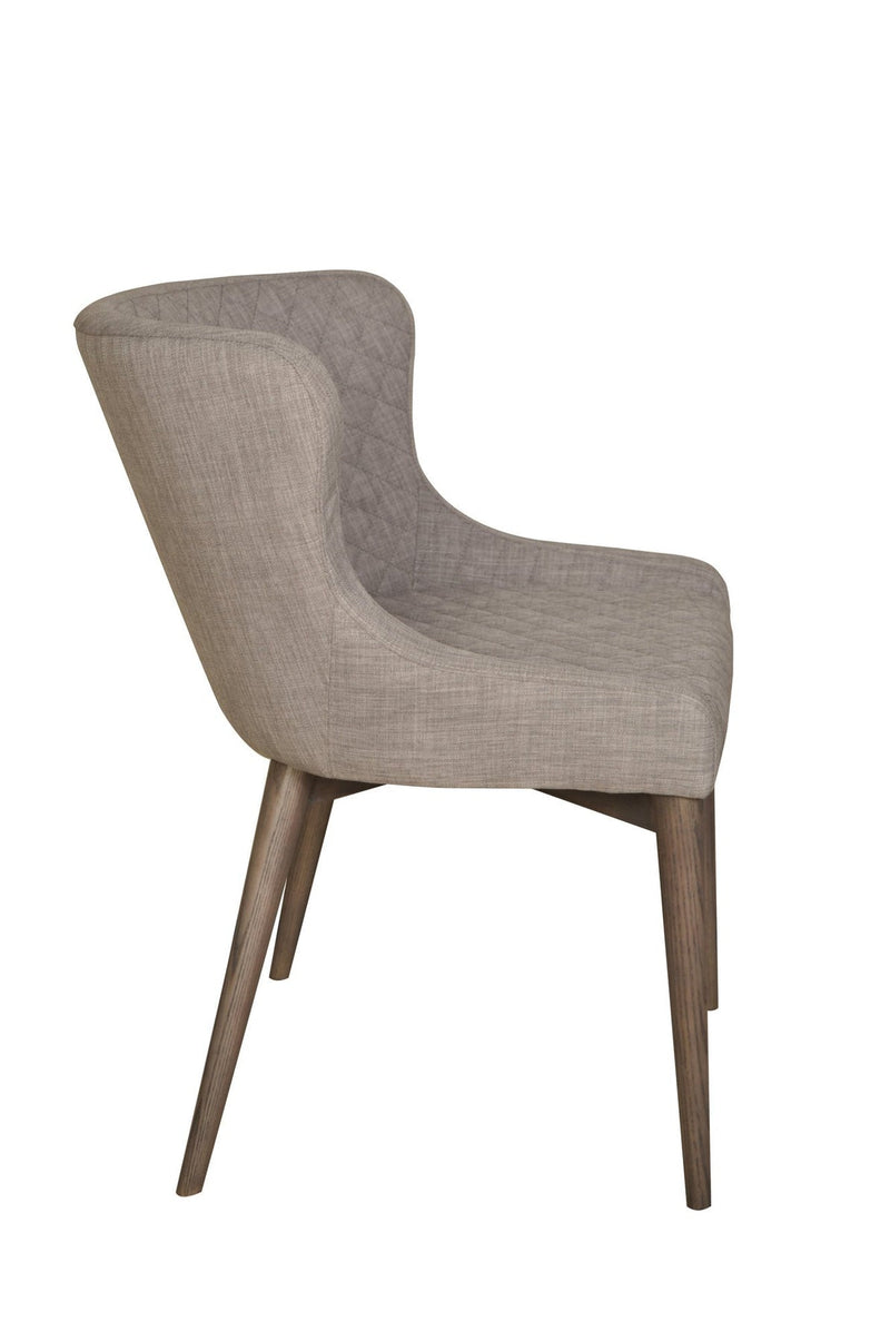 4. "Light Grey Mila Dining Chair with ergonomic design for optimal comfort"