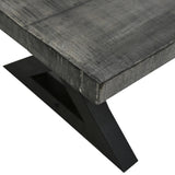 5. "Zax Rectangular Dining Table in Distressed Grey - Sleek and contemporary design"