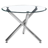 1. "Solara II Round Dining Table in Chrome - Sleek and modern design for contemporary dining spaces"