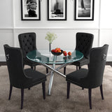 4. "Chrome Solara II Round Dining Table - Durable and long-lasting for everyday use"