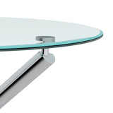 7. "Solara II Round Dining Table in Chrome - Ideal for small to medium-sized dining areas"