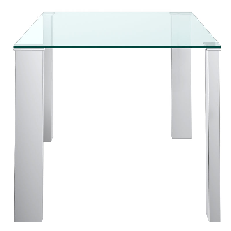 4. "Durable Stainless Steel Dining Table - Built to last"