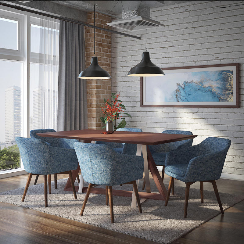 6. "Stylish walnut dining table - Adds a touch of sophistication to any room"