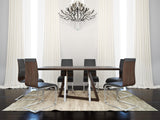 7. "Rectangular walnut table - Versatile and functional for everyday use"