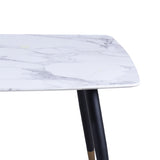 6. "White and Black Dining Table - Enhance your dining area with the Emery Rectangular Table"
