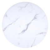 5. "White and Black Emery Round Dining Table - Durable and long-lasting construction"