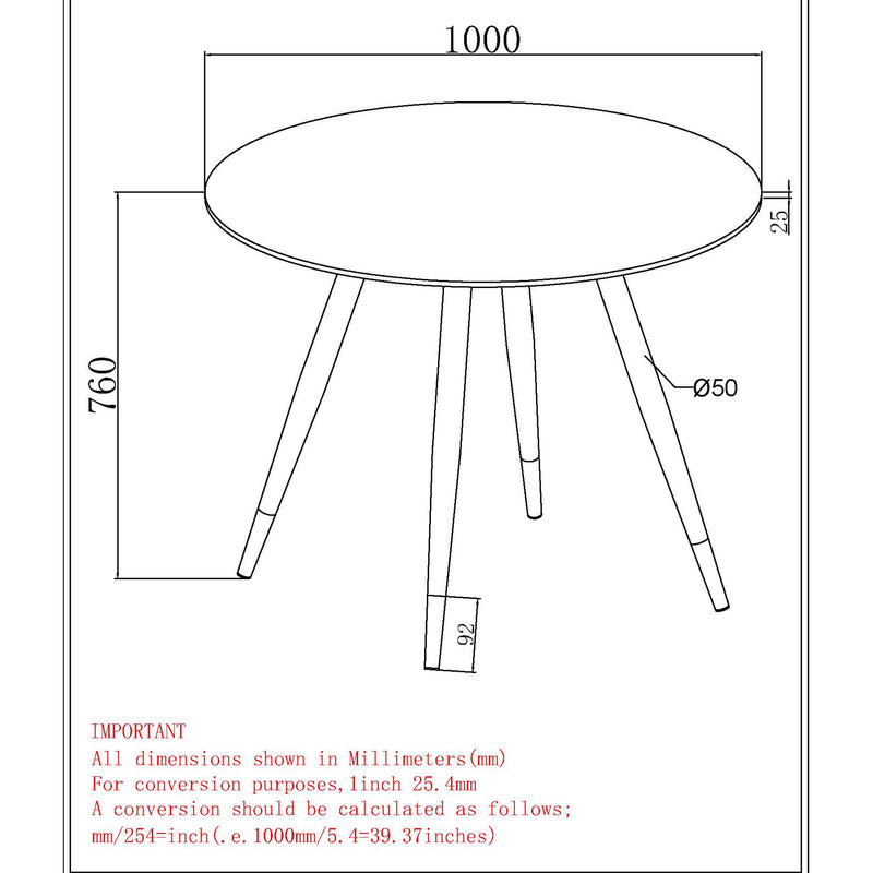 8. "White and Black Emery Round Dining Table - Functional and visually appealing centerpiece"