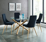 2. "Aged Gold Carmilla Round Dining Table - Perfect blend of style and functionality"