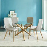 5. "Carmilla Dining Table in Aged Gold - Create a luxurious dining space"