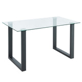 1. "Franco Rectangular Dining Table in Black - Sleek and modern design"