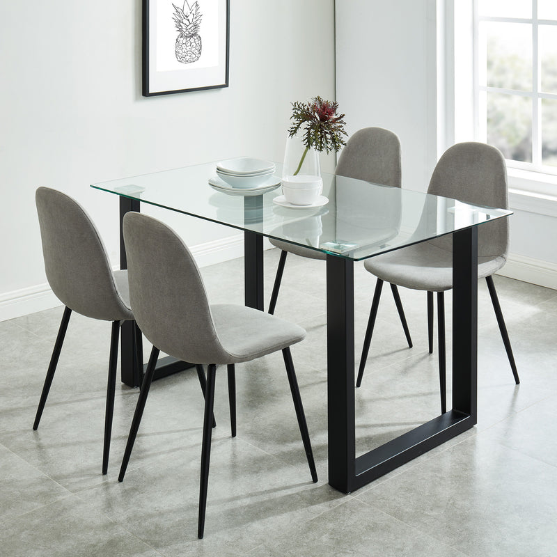 2. "Black Franco Rectangular Dining Table - Perfect for contemporary interiors"