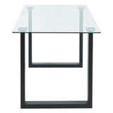 3. "Stylish Franco Rectangular Dining Table in Black - Ideal for small to medium-sized spaces"