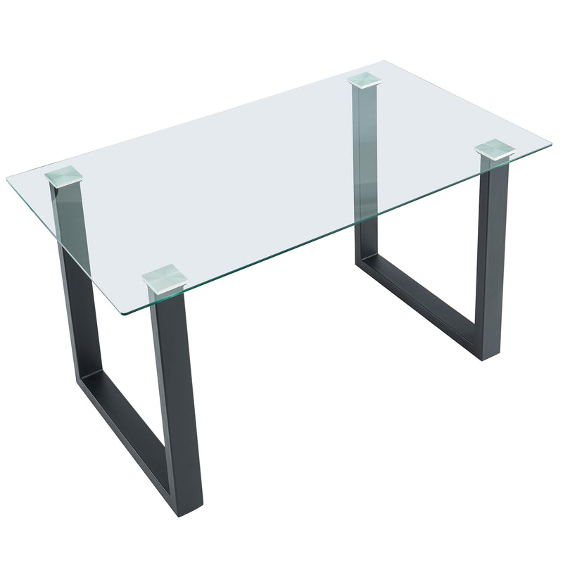 6. "Black Franco Rectangular Dining Table - Enhance your dining area with a touch of sophistication"
