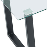 7. "Franco Rectangular Dining Table in Black - Easy to clean and maintain"