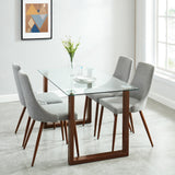 4. "Durable walnut dining table - Franco Rectangular Dining Table for long-lasting use"