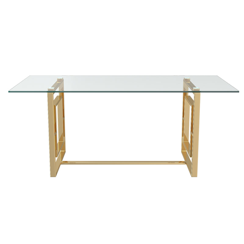 3. "Luxurious rectangular dining table in gold - Eros Dining Table"