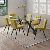 2. "Black Stark Rectangular Dining Table - Perfect for contemporary interiors"