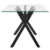 3. "Stark Dining Table in Black - Ideal for small to medium-sized dining spaces"