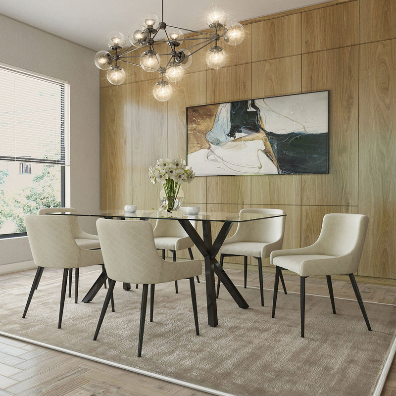 7. "Stark Dining Table in Black - Enhances the visual appeal of your dining area"