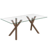 1. "Stark Rectangular Dining Table in Walnut - Sleek and modern design"