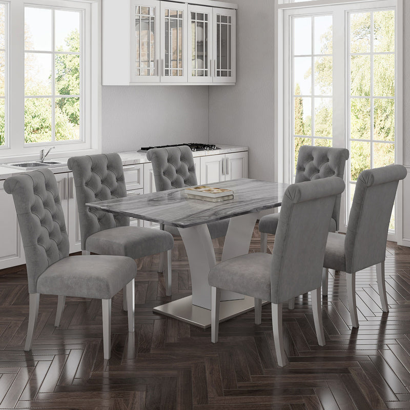 2. "Light Grey Napoli Dining Table - Perfect for contemporary interiors"