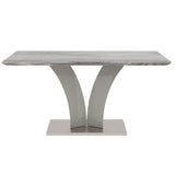 3. "Rectangular Dining Table in Light Grey - Ideal for family gatherings"