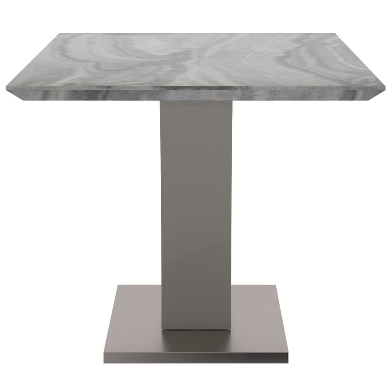 4. "Napoli Dining Table in Light Grey - Sturdy and durable construction"