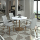 7. "Round Dining Table - Promotes a warm and inviting atmosphere for family and friends"