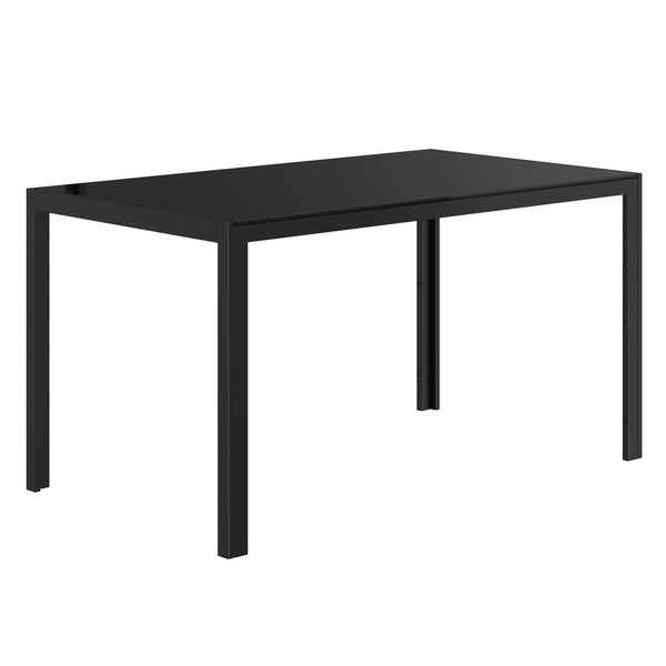 1. "Contra Rectangular Dining Table in Black - Sleek and modern design"