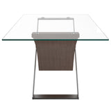 4. "Stylish walnut dining table - Ideal for hosting family gatherings and dinner parties"
