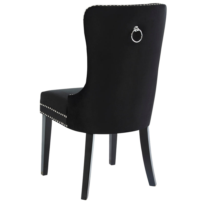 3. "Set of 2 Rizzo Dining Chairs in Black Velvet - Perfect for modern interiors"