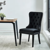 4. "Velvet Upholstered Rizzo Dining Chair - Luxurious and durable"